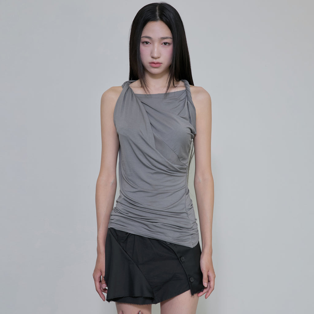 FLAREUP Braided Asymmetrical Sleeveless (FL-166_Gray)