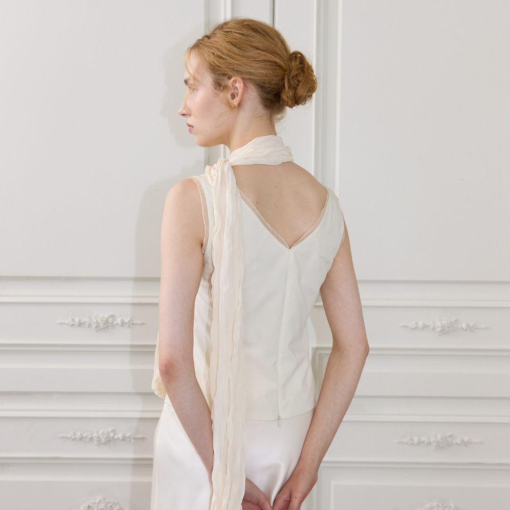 EDYNNE Ines v-neck layered sleeveless (butter)