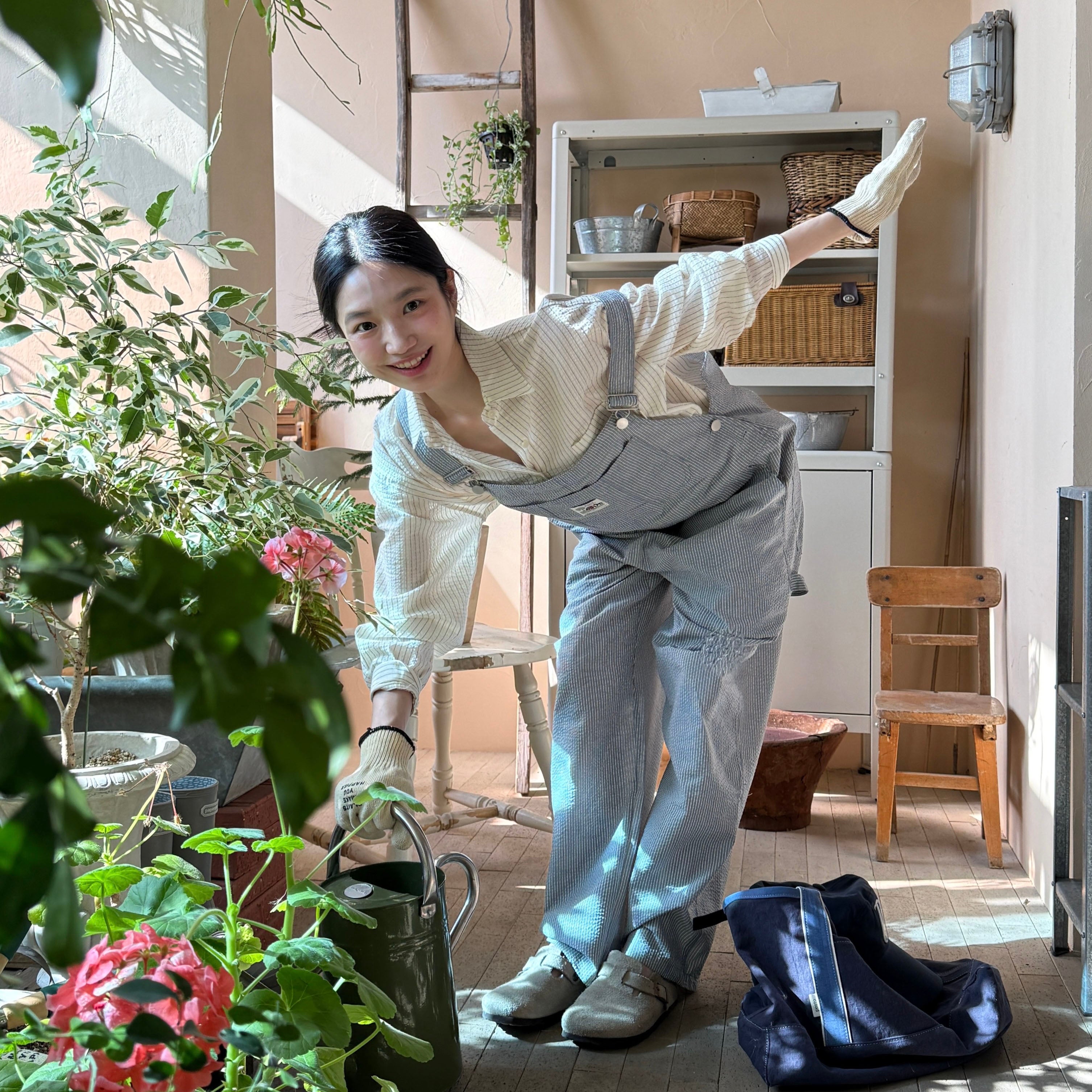 pesto Pesto Jumpsuit Stripe Suspender Pants