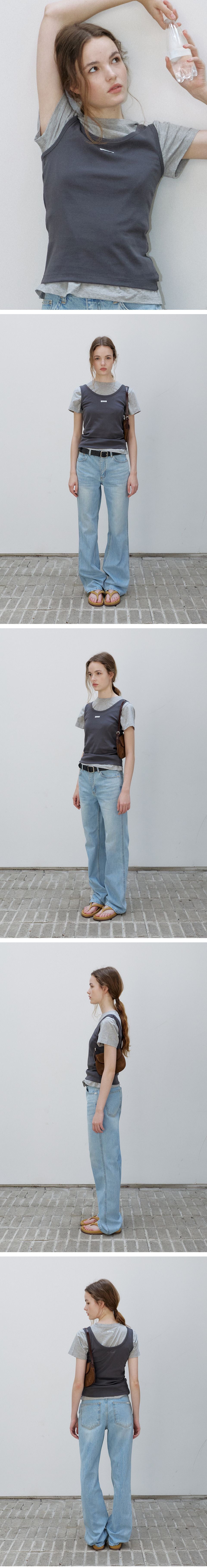 BRENDA BRENDEN SEOUL [Sequential delivery on 7/22] two-way sleeveless - charcoal