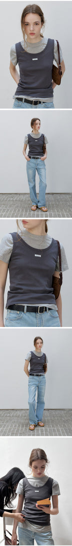 BRENDA BRENDEN SEOUL [Sequential delivery on 7/22] two-way sleeveless - charcoal