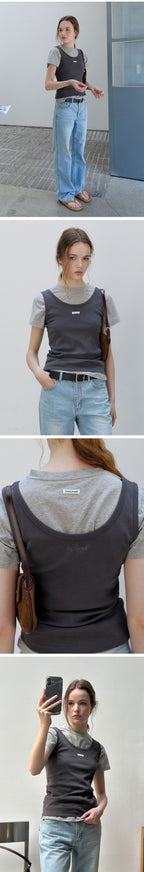 BRENDA BRENDEN SEOUL [Sequential delivery on 7/22] two-way sleeveless - charcoal