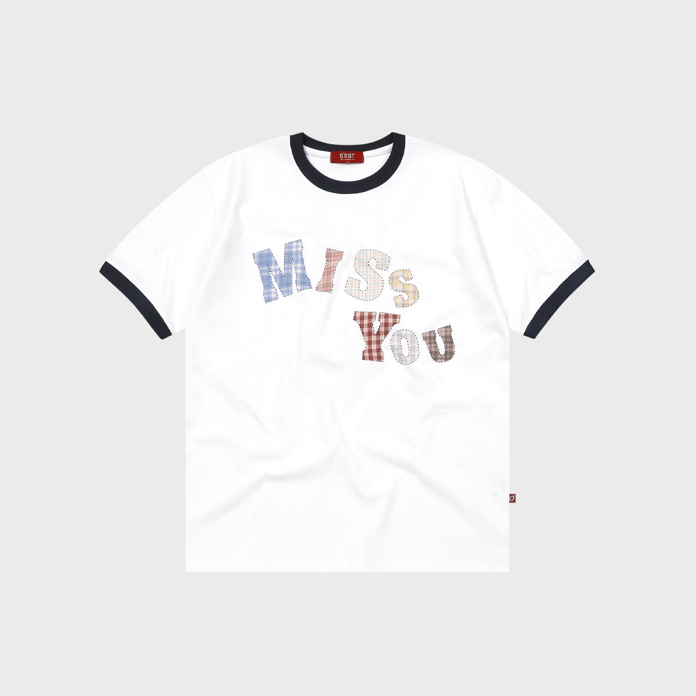 S'EST Miss You Ringer T-shirts White