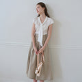THE ATRE Soie Tie Blouse [White]