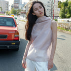 MUKHA VEIL SHEER BLOUSE SET (PINK)
