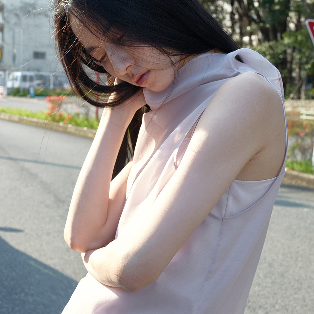 MUKHA VEIL SHEER BLOUSE SET (PINK)