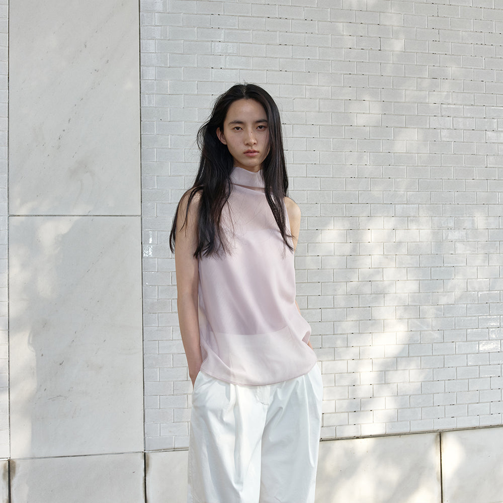 MUKHA VEIL SHEER BLOUSE SET (PINK)