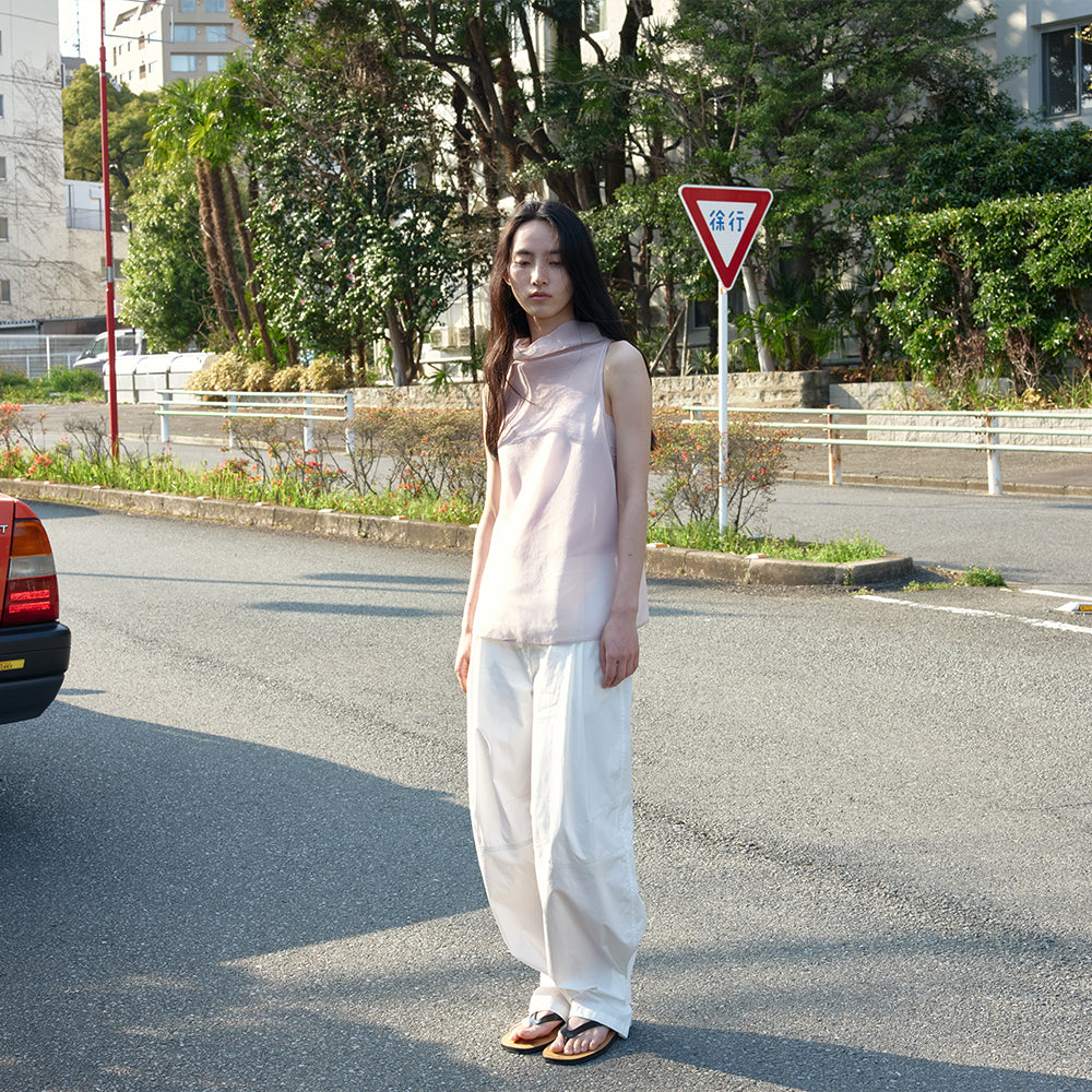 MUKHA VEIL SHEER BLOUSE SET (PINK)