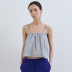 portofcall holiday sleeveless blouse_gray stripe