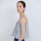 portofcall holiday sleeveless blouse_gray stripe