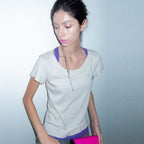 CERRIC Scoop Neck Top _ Beige