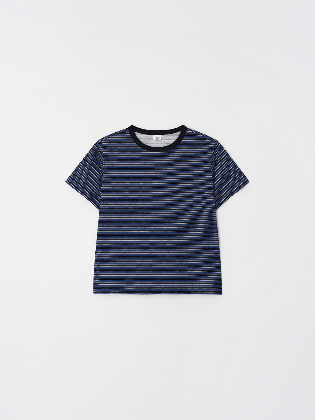 L'EAU Tacit stripe t-shirt_Deep blue