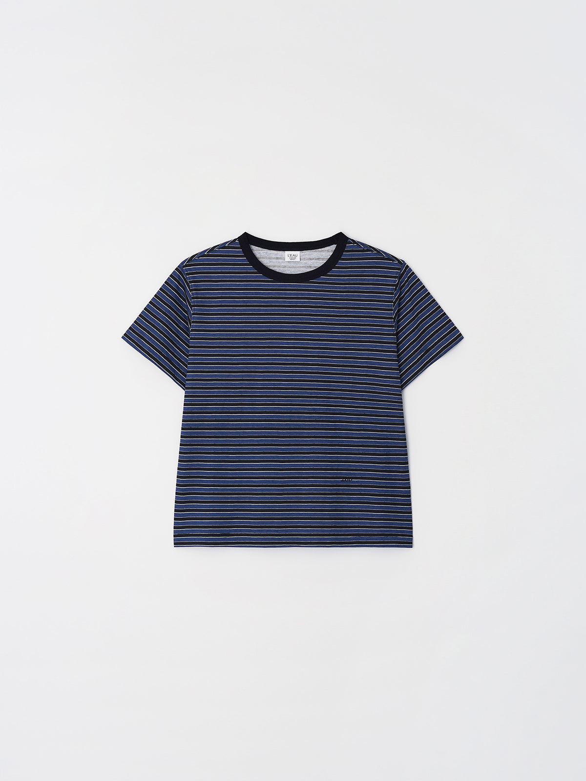 L'EAU Tacit stripe t-shirt_Deep blue
