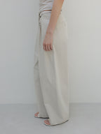 MOIA backless cotton t-shirt (mist beige)