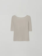 MOIA backless cotton t-shirt (mist beige)