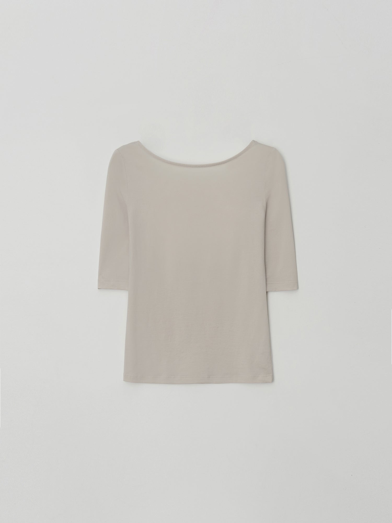 MOIA backless cotton t-shirt (mist beige)