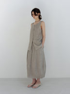 MOIA 2way linen blouse (ash beige)