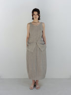 MOIA 2way linen blouse (ash beige)