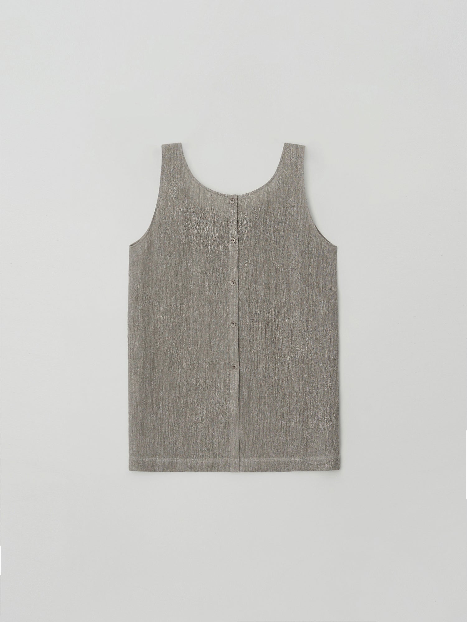 MOIA 2way linen blouse (ash beige)