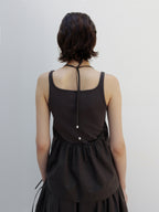 MOIA breeze halter blouse (brown)