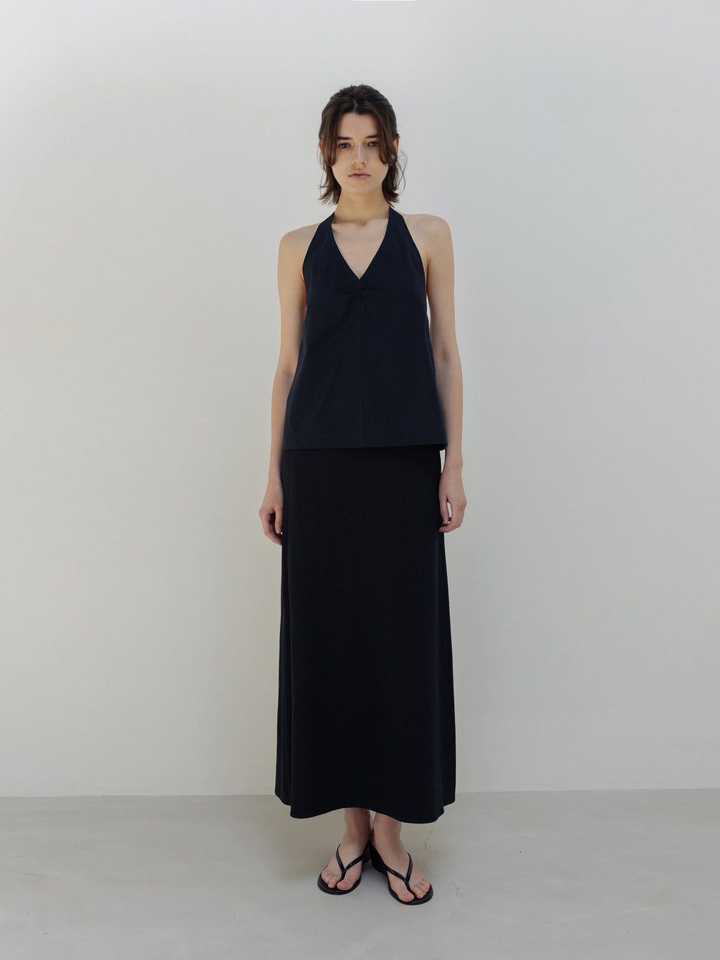 MOIA breeze halter blouse (navy)