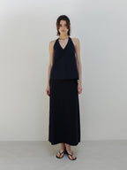 MOIA breeze halter blouse (navy)