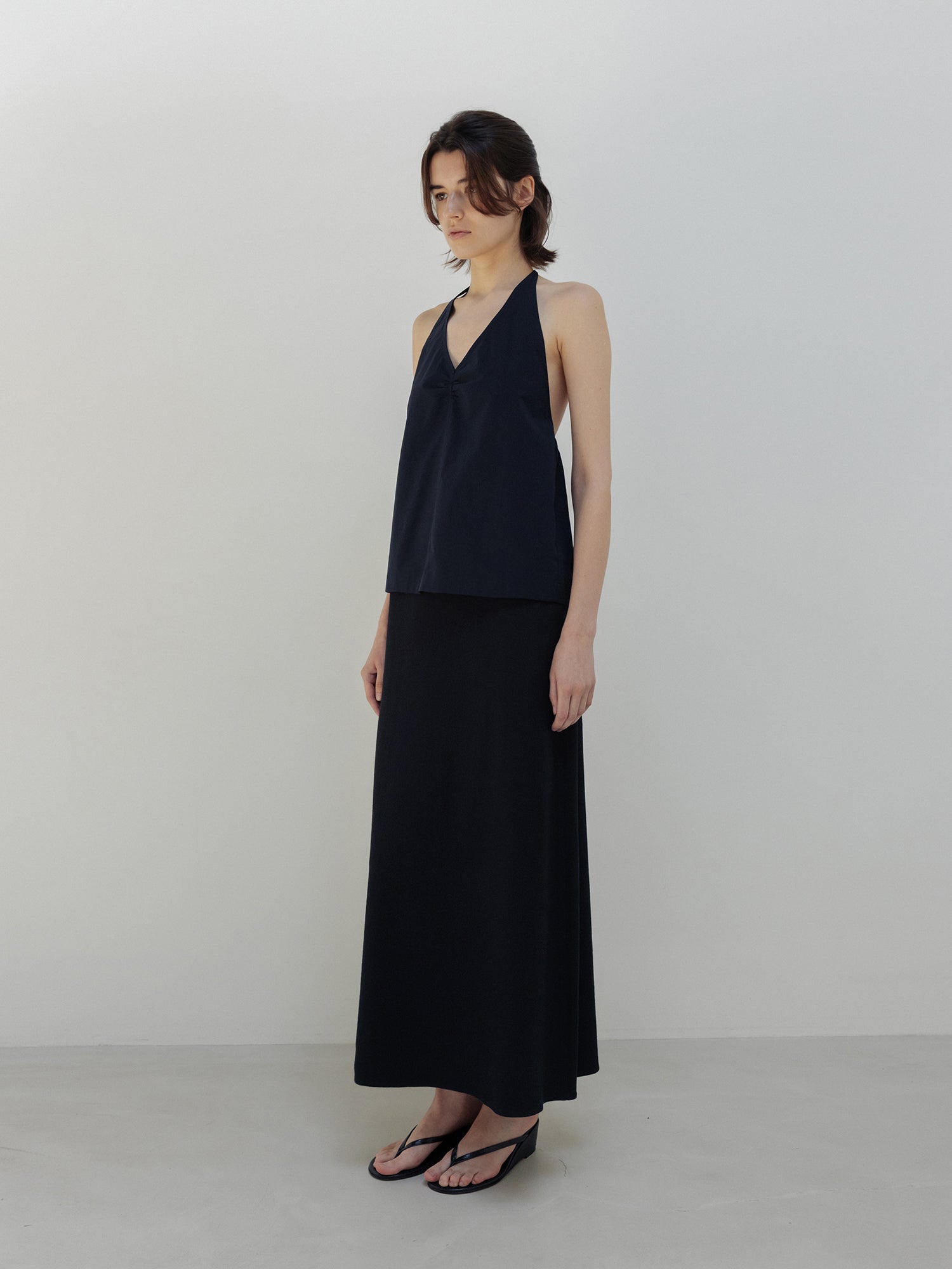 MOIA breeze halter blouse (navy)
