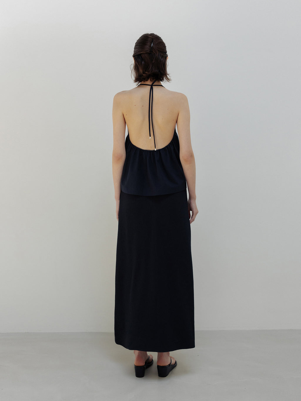 MOIA breeze halter blouse (navy)
