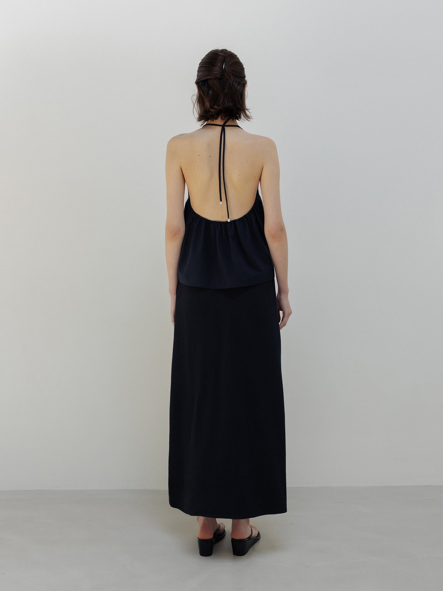 MOIA breeze halter blouse (navy)