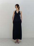 MOIA breeze halter blouse (navy)