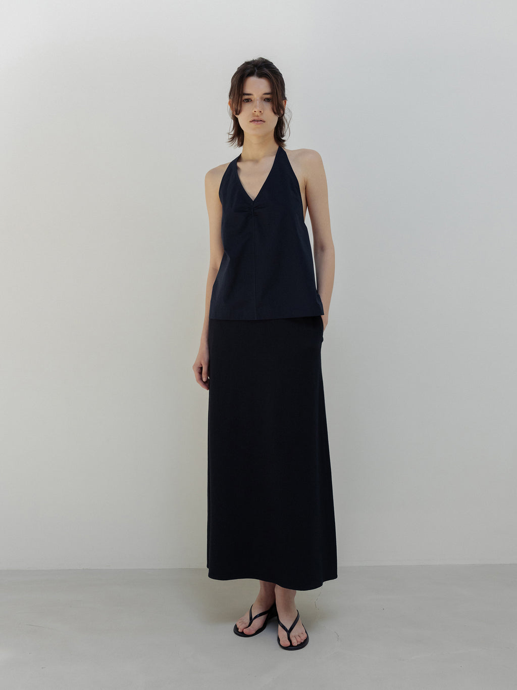 MOIA breeze halter blouse (navy)