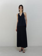 MOIA breeze halter blouse (navy)
