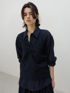 MOIA breeze halter blouse (navy)