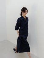MOIA breeze halter blouse (navy)