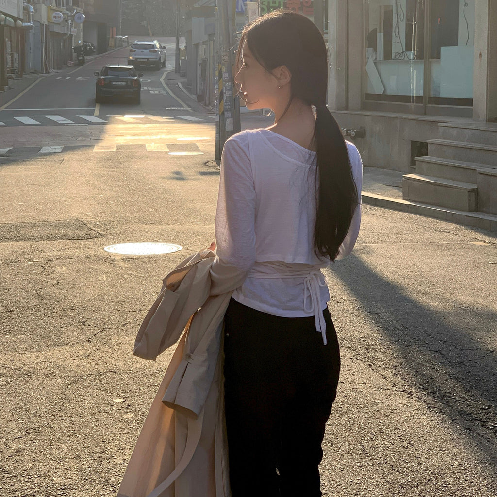 YOONSEUL Sue layered cardigan (linen)