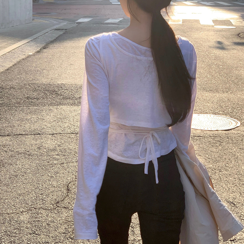 YOONSEUL Sue layered cardigan (linen)