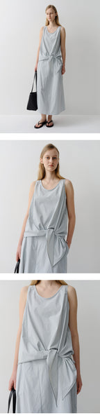 EAAH LOVEN TIE SLEEVELESS TOP (PALE BLUE)