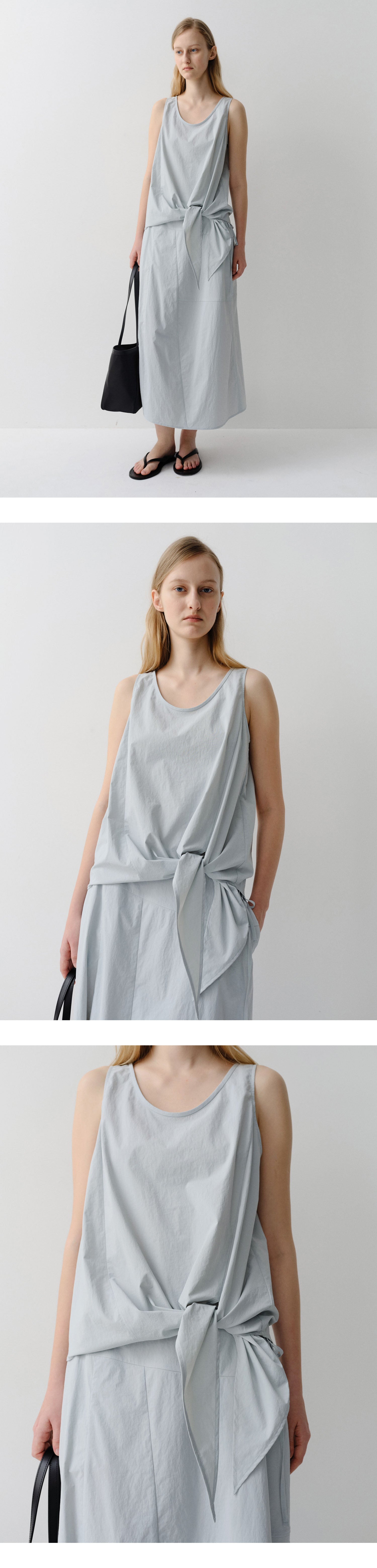 EAAH LOVEN TIE SLEEVELESS TOP (PALE BLUE)