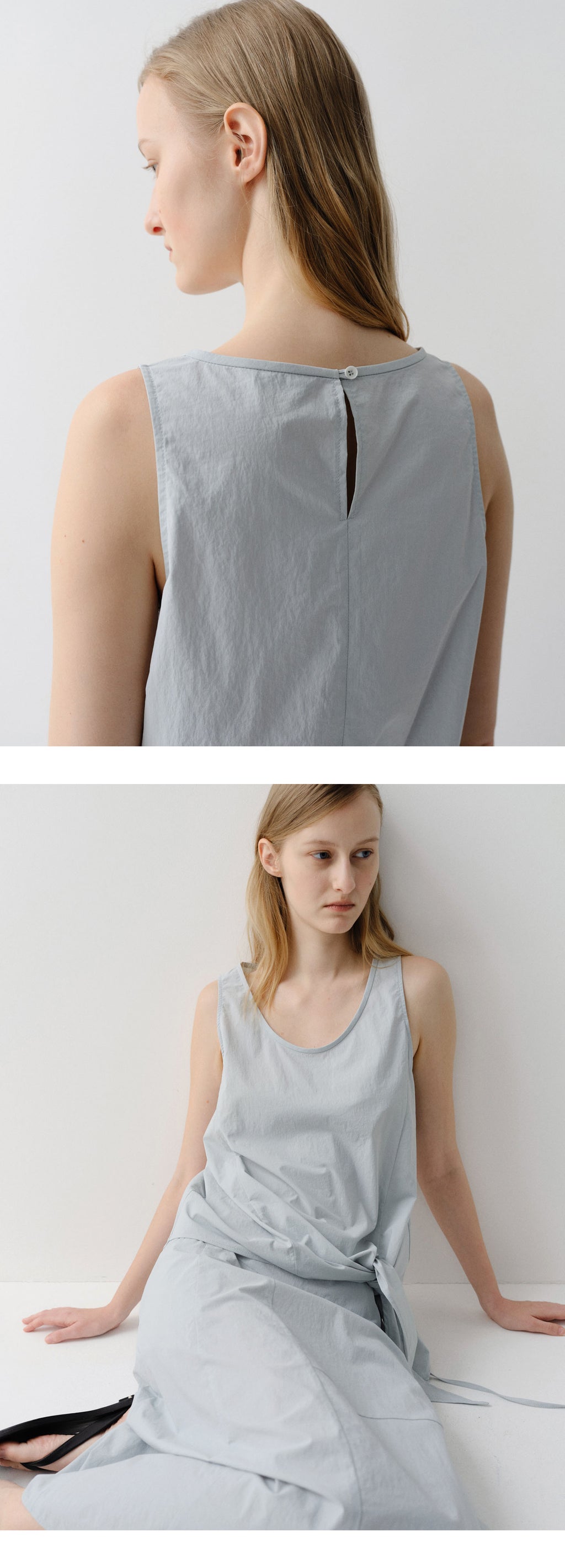 EAAH LOVEN TIE SLEEVELESS TOP (PALE BLUE)