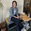FOREU [29CM Exclusive] (4th) Overfit Check Shirt (Blue)