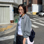 FOREU [29CM Exclusive] (4th) Overfit Check Shirt (Blue)