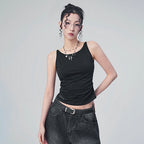 AVANDRESS Lupine Boat Neck Shirring Sleeveless_9Colors