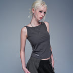 AVANDRESS Lupine Boat Neck Shirring Sleeveless_9Colors