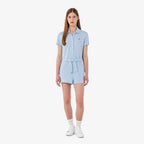 LACOSTE LACOSTE Women's Mini Pique Short Sleeve Jumpsuit