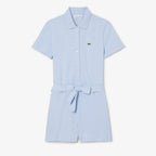 LACOSTE LACOSTE Women's Mini Pique Short Sleeve Jumpsuit
