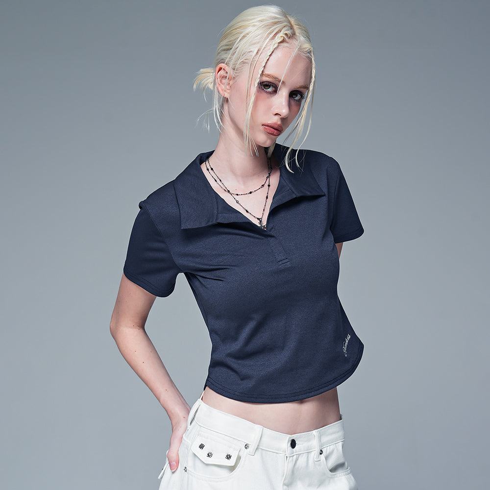 AVANDRESS Dion Sorona Open Collar Tee_3Colors