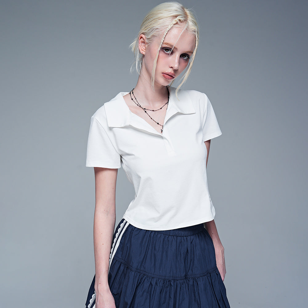 AVANDRESS Dion Sorona Open Collar Tee_3Colors
