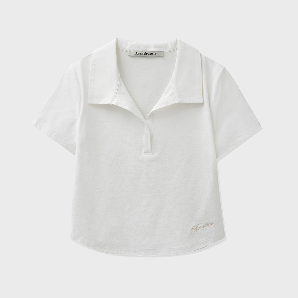 AVANDRESS Dion Sorona Open Collar Tee_3Colors
