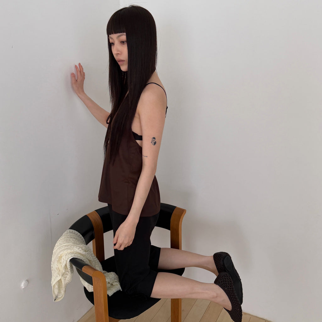 AETOA Halterneck string top [brown]