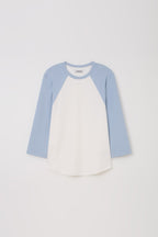 AUBOUR raw raglan t-shirt (sky blue)